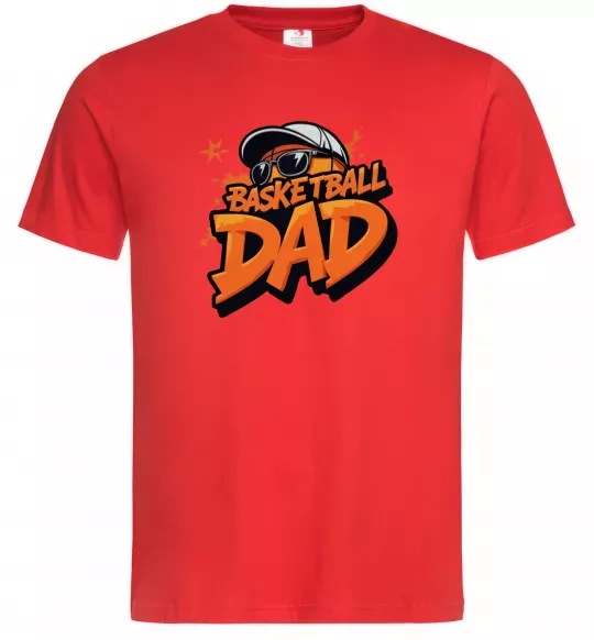 Мужская футболка Basketball dad Красный фото