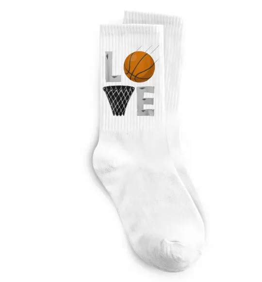 Носки Basketball love Белый фото