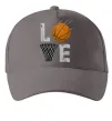 Кепка Basketball love Сірий фото