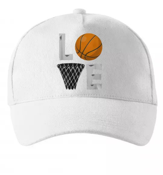 Кепка Basketball love Білий фото