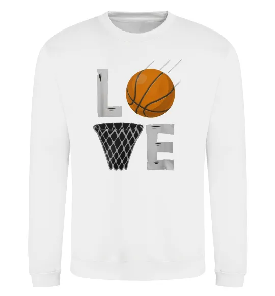 Свитшот Basketball love Белый фото