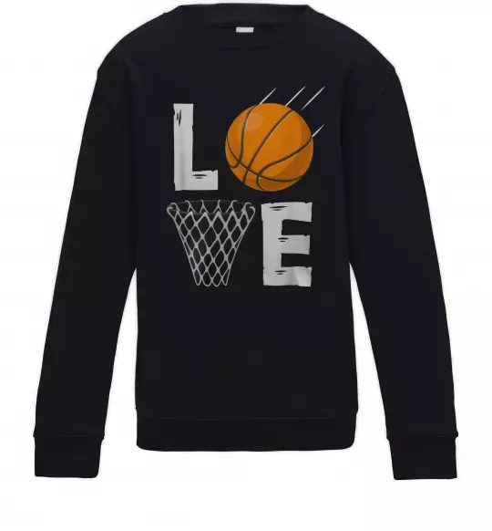 Дитячий світшот Basketball love Чорний фото
