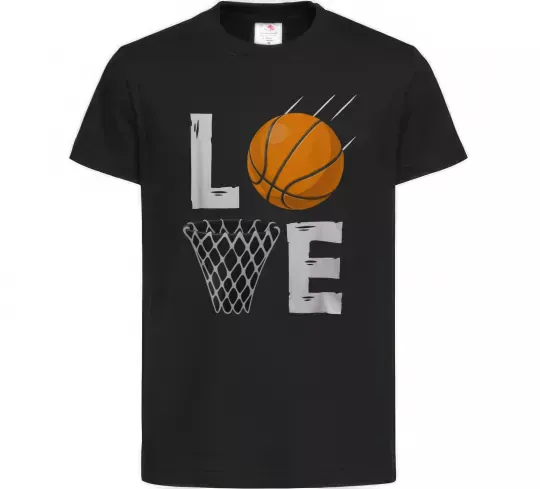 Детская футболка Basketball love Черный фото