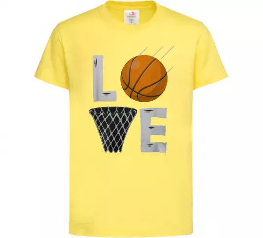 Детская футболка Basketball love Лимонный фото