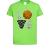 Детская футболка Basketball love Лаймовый фото