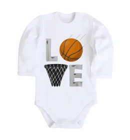 Детский боди Basketball love Белый фото