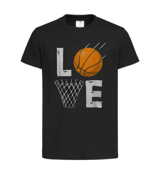 Детская футболка Basketball love Черный фото