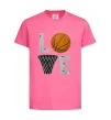 Детская футболка Basketball love Ярко-розовый фото