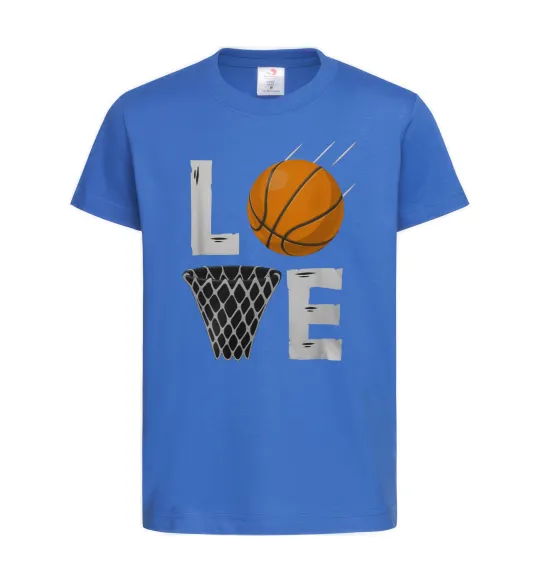 Детская футболка Basketball love Ярко-синий фото