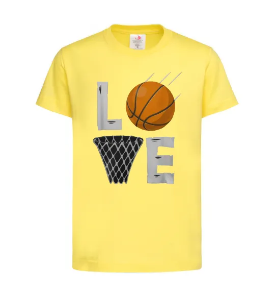 Детская футболка Basketball love Лимонный фото