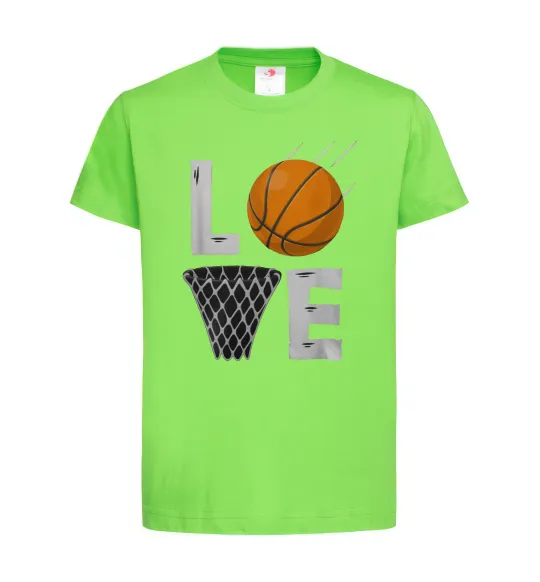 Детская футболка Basketball love Лаймовый фото