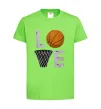 Детская футболка Basketball love Лаймовый фото