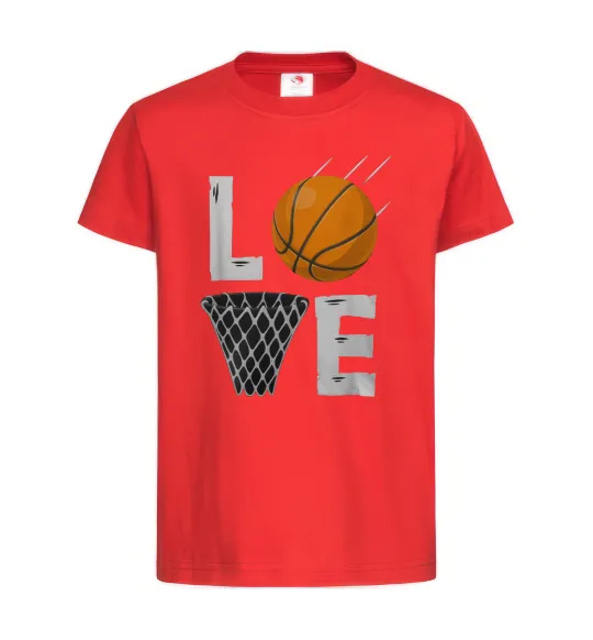 Детская футболка Basketball love Красный фото