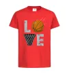 Детская футболка Basketball love Красный фото