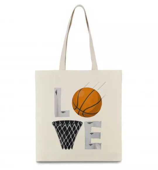 Еко-сумка Basketball love Бежевий фото
