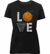 Жіноча преміум футболка Basketball love Чорний фото