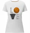 Жіноча преміум футболка Basketball love Білий фото