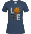 Женская футболка Basketball love Темно-синий фото