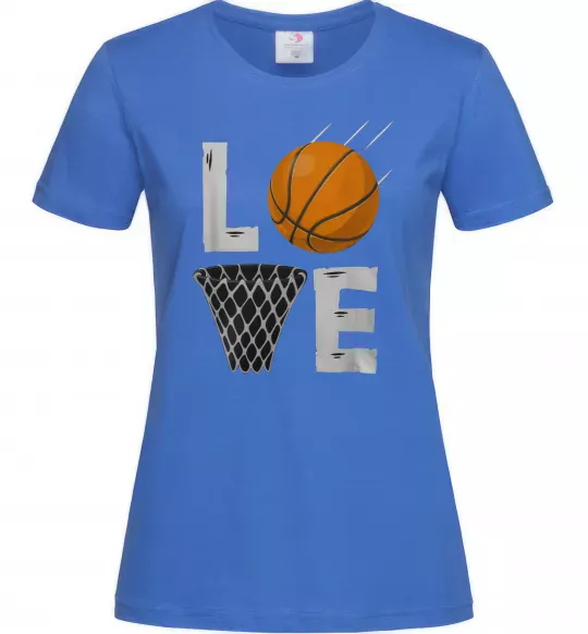 Женская футболка Basketball love Ярко-синий фото
