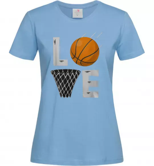 Женская футболка Basketball love Голубой фото