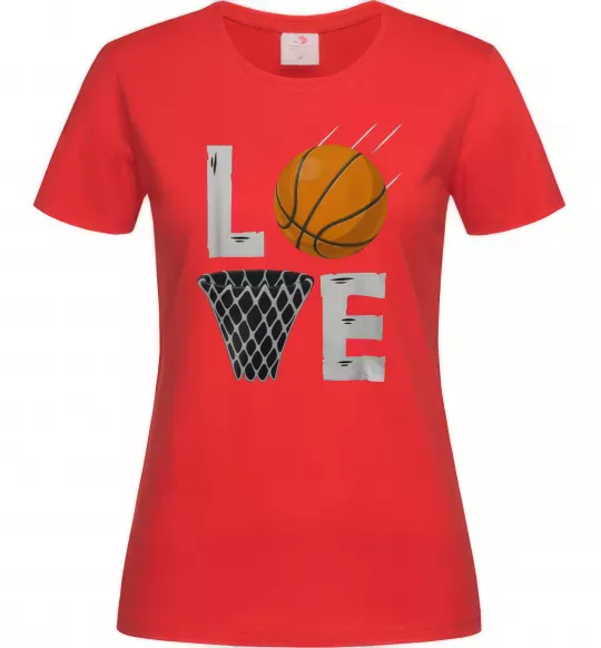Женская футболка Basketball love Красный фото