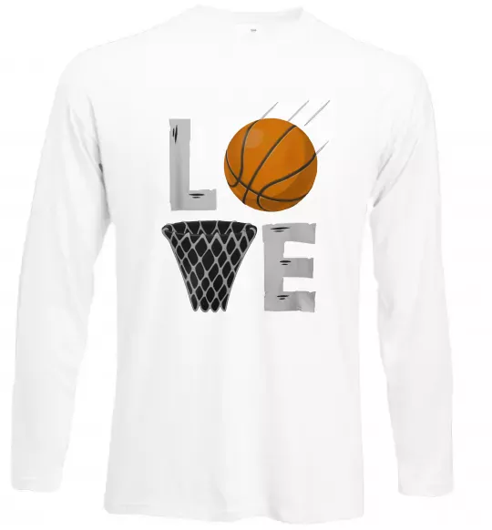 Лонгслив Basketball love Белый фото