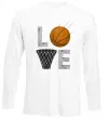 Лонгслив Basketball love Белый фото