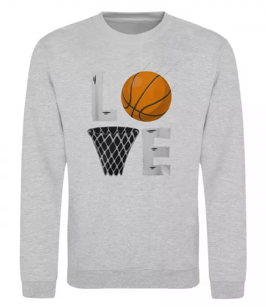 Свитшот Basketball love Серый меланж фото
