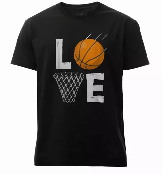 Чоловіча преміум футболка Basketball love Чорний фото