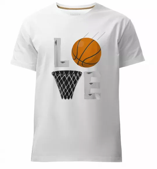 Чоловіча преміум футболка Basketball love Білий фото