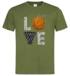 Чоловіча футболка Basketball love Оливковий фото