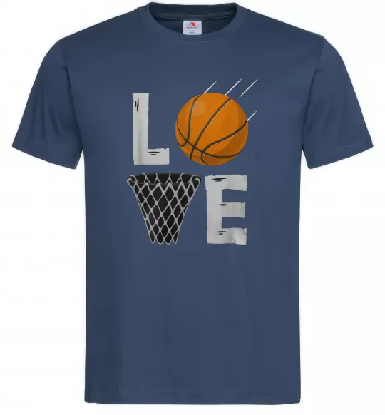 Чоловіча футболка Basketball love Темно-синій фото