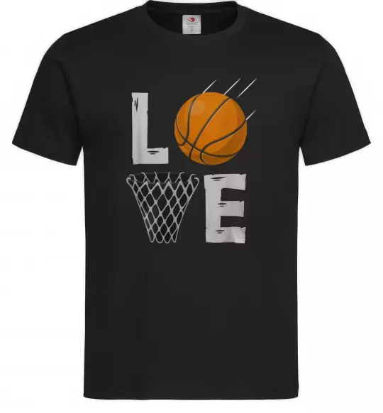 Чоловіча футболка Basketball love Чорний фото