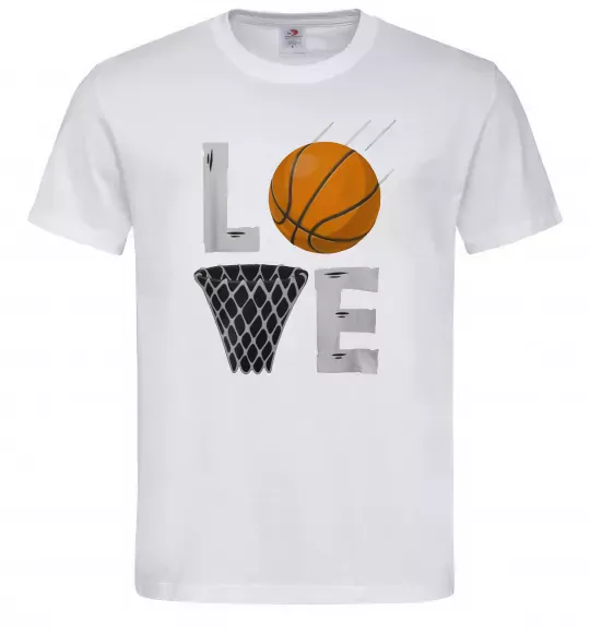 Чоловіча футболка Basketball love Білий фото