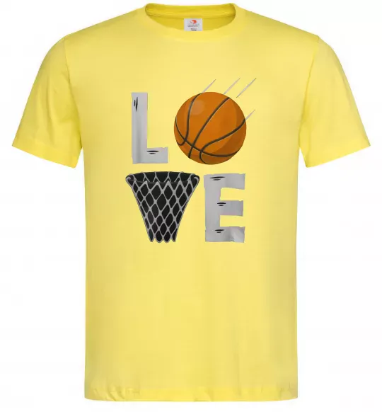 Чоловіча футболка Basketball love Лимонний фото