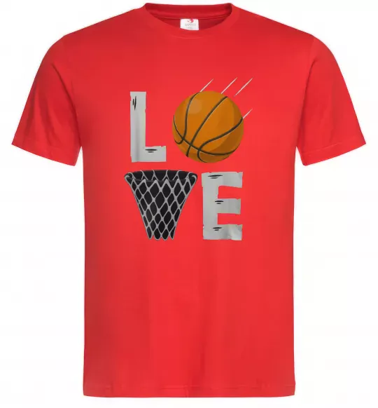 Чоловіча футболка Basketball love Червоний фото