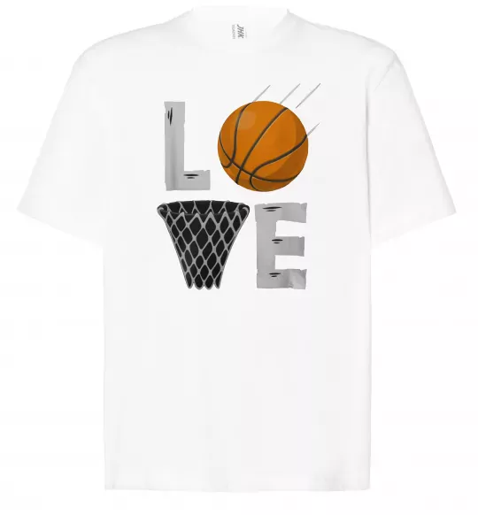 Футболка Оверсайз Basketball love Белый фото