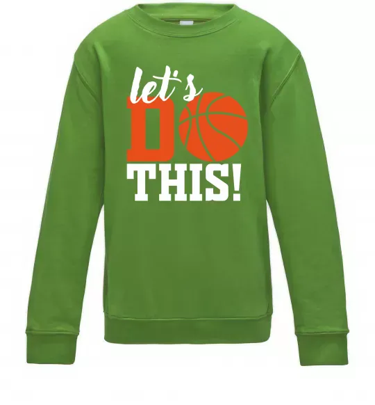 Дитячий світшот Let`s do basket Лаймовий фото