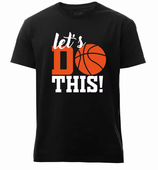 Мужская премиум футболка Let`s do basket Черный фото