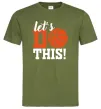 Мужская футболка Let`s do basket Оливковый фото