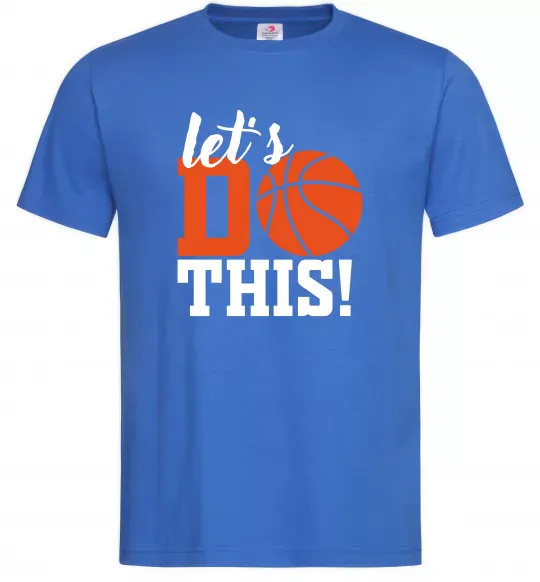 Мужская футболка Let`s do basket Ярко-синий фото