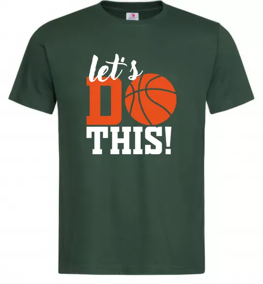 Мужская футболка Let`s do basket Темно-зеленый фото