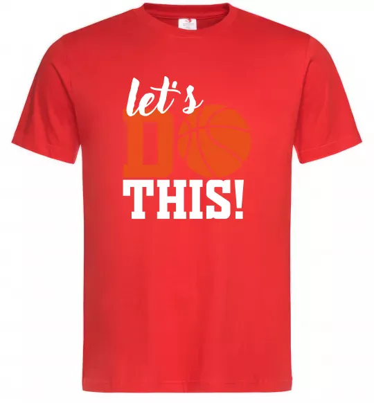 Мужская футболка Let`s do basket Красный фото