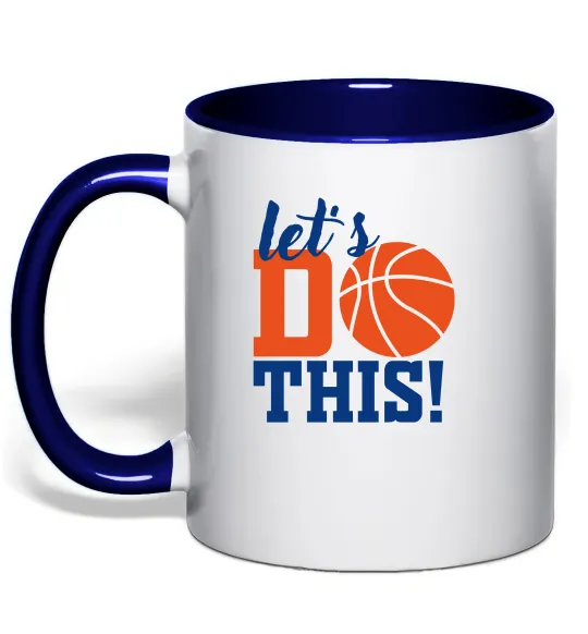 Чашка с цветной ручкой Let`s do basket Глубокий темно-синий фото