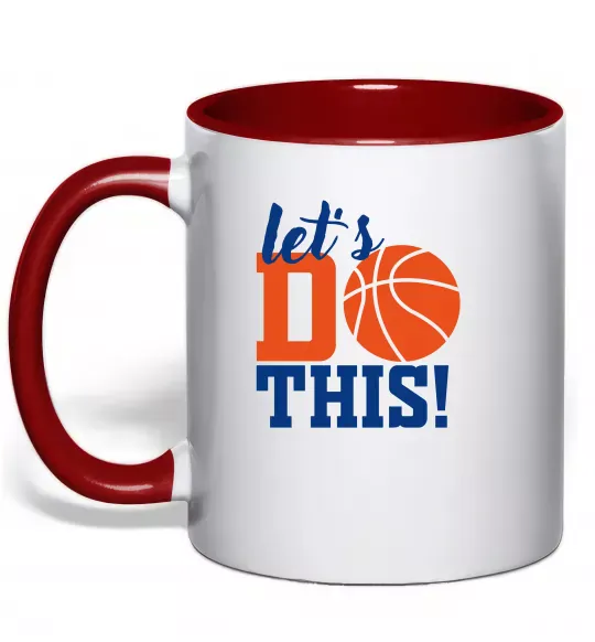 Чашка с цветной ручкой Let`s do basket Красный фото