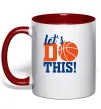 Чашка с цветной ручкой Let`s do basket Красный фото