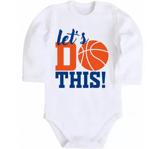 Детский боди Let`s do basket Белый фото