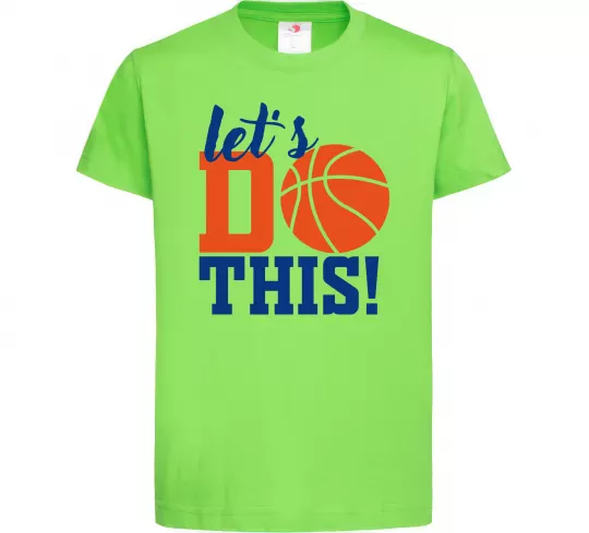Детская футболка Let`s do basket Лаймовый фото