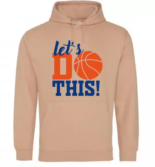 Мужская толстовка (худи) Let`s do basket Песочный фото