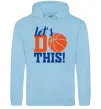Женская толстовка (худи) Let`s do basket Голубой фото